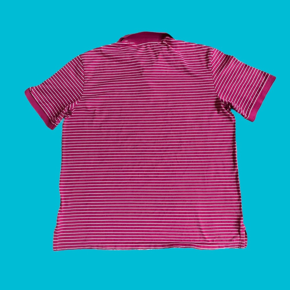 Polo Golf Ralph Lauren Polo Shirt Pro Fit Pima Cotton Pink White Striped Men XL